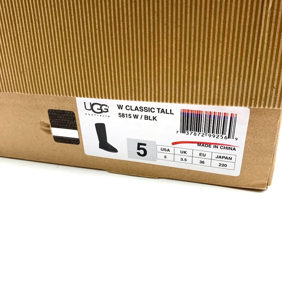 UGG Classic Tall Black Sheepskin Boots AUTHENTIC! - Picture 6 of 8